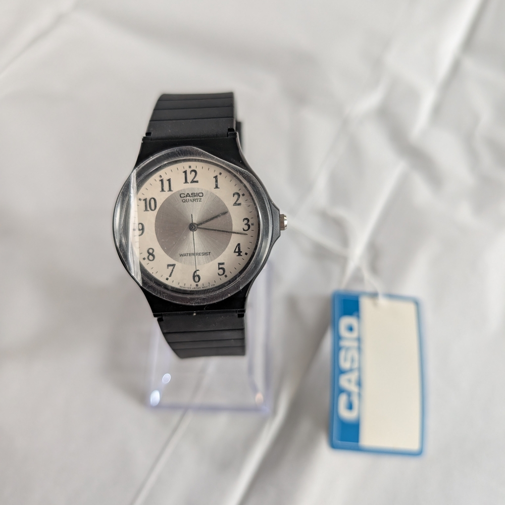 Casio Black and Silver Analog Watch